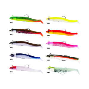 Σιλικονούχο ψαράκια με μολυβοκεφαλή Hunthouse Jelly Black Minnow LW216